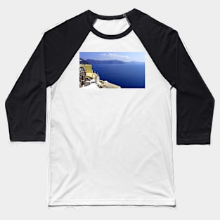 Santorini Caldera Baseball T-Shirt